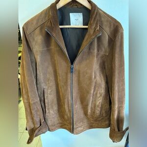 SOLD Mango Genuine 100% Suede Lather Jacket Men Large